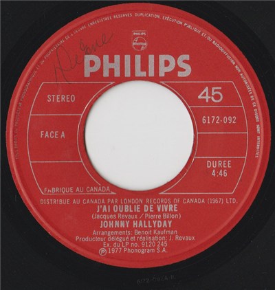 Johnny Hallyday - J'Ai Oublie De Vivre download mp3 flac