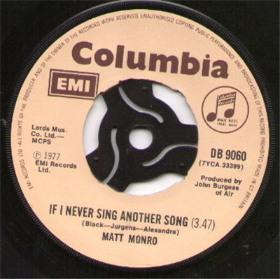 Matt Monro - If I Never Sing Another Song download mp3 flac