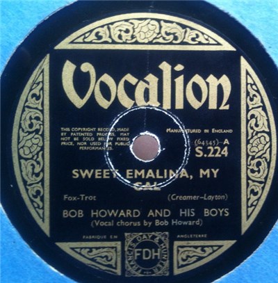 Bob Howard And His Boys - Sweet Emalina My Girl / On Revival Day download mp3 flac