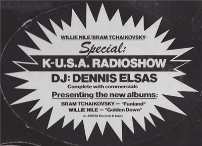 Dennis Elsas - K~U.S.A. Radioshow - DJ: Dennis Elsas Presenting The New Albums: Bram Tchaikovsky - "Funland", Willie Nile - "Golden Down" download mp3 flac