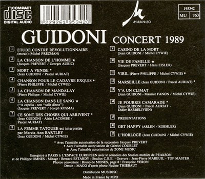 Guidoni - Concert 1989 download mp3 flac