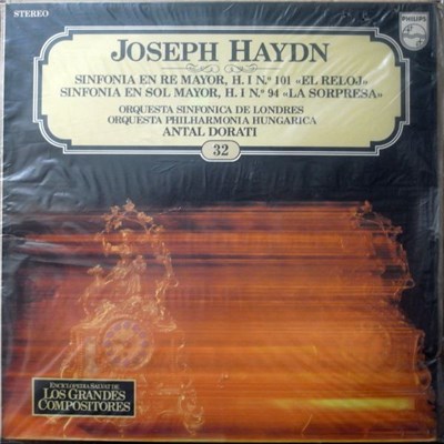Joseph Haydn, Orquesta Sinfónica De Londres, Orquesta Philharmonia Hungarica, Antal Dorati - Sinfonía En Re Mayor, H. I No. 101 "El Reloj" - Sinfonía En Sol Mayor, H.I No. 94 "La Sorpresa" download mp3 flac