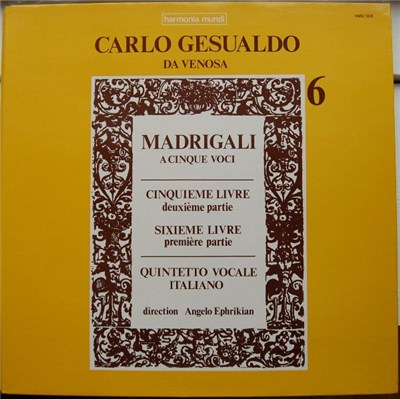 Carlo Gesualdo Da Venosa, Quintetto Vocale Italiano - Madrigali A Cinque Voci - Cinquième Livre (Deuxième Partie), Sixième Livre (Première Partie) download mp3 flac