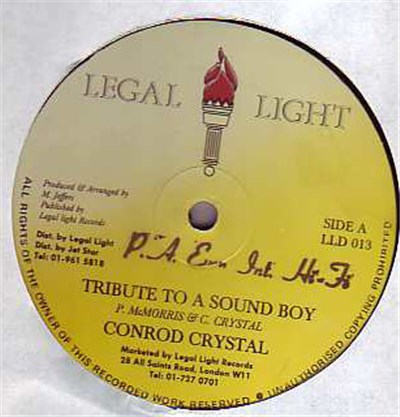 Conrod Crystal - Tribute To A Sound Boy download mp3 flac