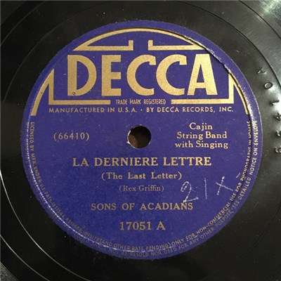 Sons Of Acadians - La Derniere Lettre / L'Alle D'Amour download mp3 flac