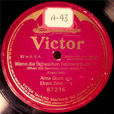 Alma Gluck And Efrem Zimbalist - Wenn Die Schwalben Heimwartszieh'n (When The Swallows Homeward Fly) download mp3 flac