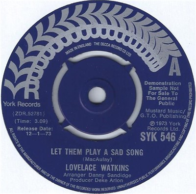 Lovelace Watkins - Let Them Play A Sad Song download mp3 flac
