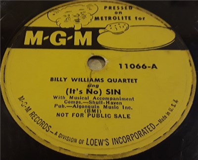 Billy Williams Quartet - (It's No) Sin / It's Over download mp3 flac