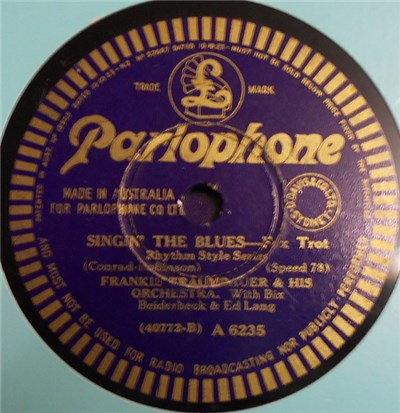 Frankie Trumbauer & His Orchestra With Bix Beiderbeck And Ed Lang - Singin' The Blues / Manhattan Rag download mp3 flac