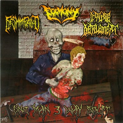Infinite Defilement / Egemony / Flesh Impaled - One Man 3 Way Split download mp3 flac