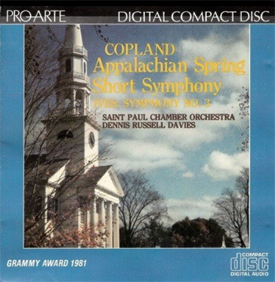Copland, Ives, Saint Paul Chamber Orchestra, Dennis Russell Davies - Appalachian Spring; Short Symphony; Symphony No. 3 download mp3 flac