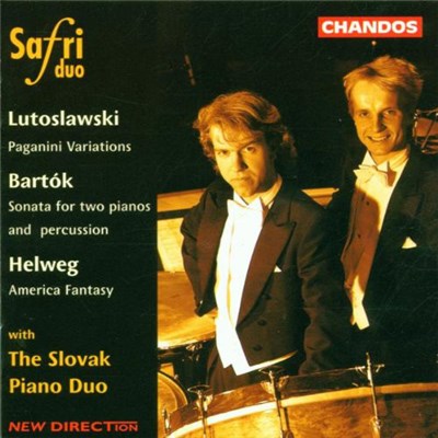 Safri Duo With The Slovak Piano Duo, Lutoslawski, Bartók, Helweg - Paganini Variations / Sonata For Two Pianos And Percussion / American Fantasy download mp3 flac