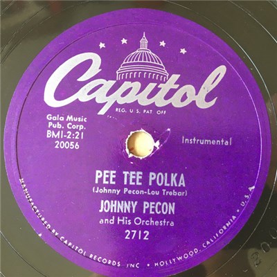 Johnny Pecon And His Orchestra - Pee Tee Polka / So Many Times download mp3 flac