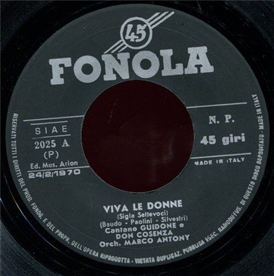 Guidone E Don Cosenza - Viva Le Donne / Venus download mp3 flac