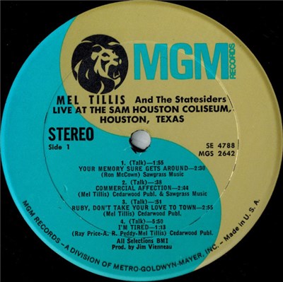 Mel Tillis And The Statesiders - Recorded Live At The Sam Houston Coliseum, Houston, Texas download mp3 flac