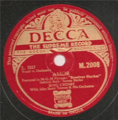 Bing Crosby With John Scott Trotter And His Orchestra - Amor, Amor / Long Ago (And Far Away) download mp3 flac