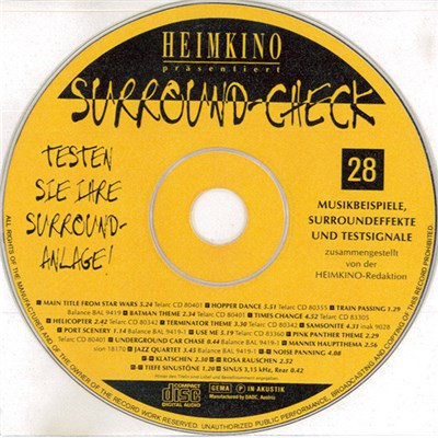 Unknown Artist - Surround-Check (28 Musikbeispiele, Surroundeffekte und Testsignale) download mp3 flac