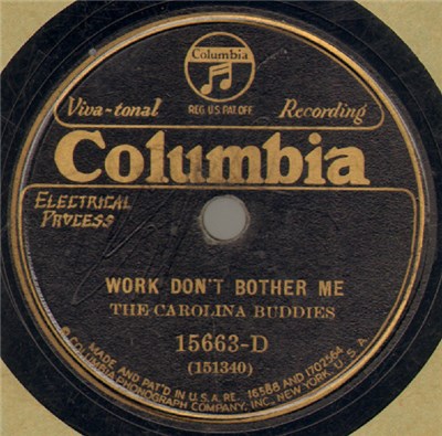 The Carolina Buddies - Work Don't Bother Me / He Went In Like A Lion (But Came Out Like A Lamb) download mp3 flac