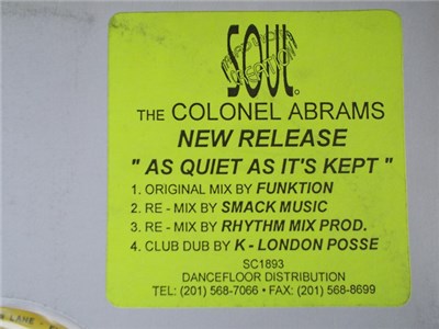 Funktion Feat. Colonel Abrams - As Quiet As It's Kept download mp3 flac
