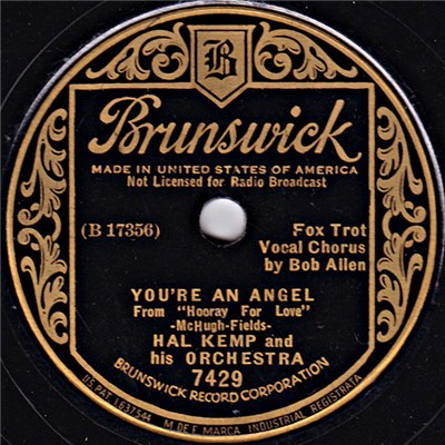 Hal Kemp And His Orchestra - You're An Angel / I'm In Love All Over Again download mp3 flac