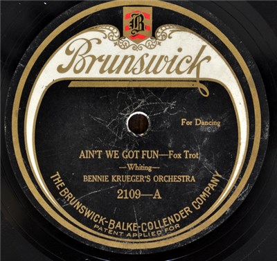 Bennie Krueger's Orchestra - Ain't We Got Fun / Dangerous Blues download mp3 flac