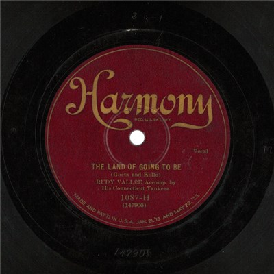 Rudy Vallée Accomp. By His Connecticut Yankees / The Singing Boys And Their Novelty Orch. - The Land Of Going To Be / You'll Recognize My Baby download mp3 flac