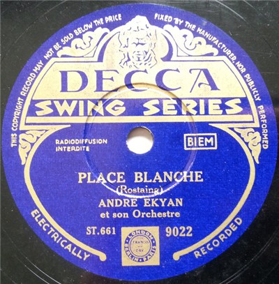 Andre Ekyan Et Son Orchestre - Place Blanche / Bugle Call Rag download mp3 flac