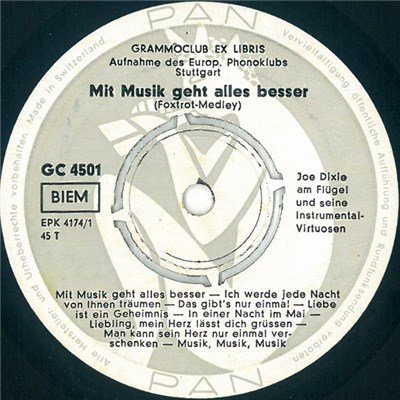 Joe Dixie Am Flügel Und Seine Instrumental-Virtuosen - Mit Musik Geht Alles Besser (Foxtrot-Medley) download mp3 flac