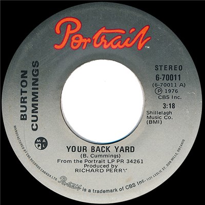 Burton Cummings - Your Back Yard / Is It Really Right download mp3 flac