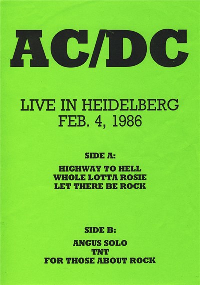 AC/DC - Live in Heidelberg Feb. 4, 1986 download mp3 flac