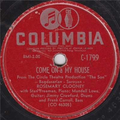 Rosemary Clooney - Come On-A My House / Rose Of The Mountain download mp3 flac