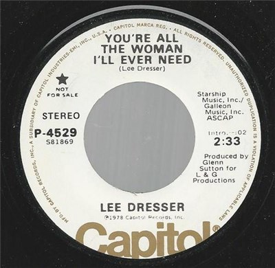 Lee Dresser - You're All The Woman I'll Ever Need download mp3 flac