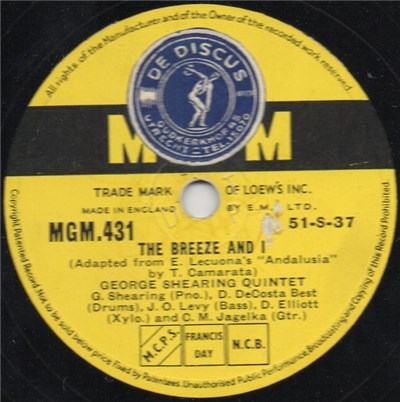 The George Shearing Quintet - The Breeze And I / Indian Summer download mp3 flac