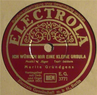 Marita Gründgens - Ich Wünsch Mir Eine Kleine Ursula / Wenn Ich Gross Bin, Liebe Mutter download mp3 flac