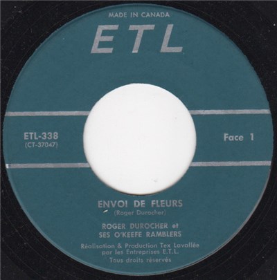Roger Durocher et Les O'Keefe Ramblers - Envoi De Fleurs download mp3 flac