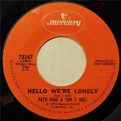 Patti Page & Tom T. Hall - Hello We're Lonely download mp3 flac