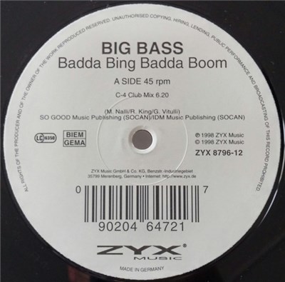Big Bass - Badda Bing Badda Boom download mp3 flac