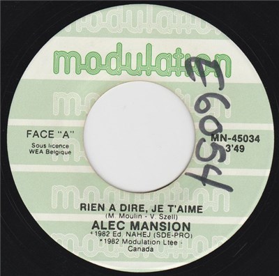 Alec Mansion - Rien A Dire, Je T'aime download mp3 flac