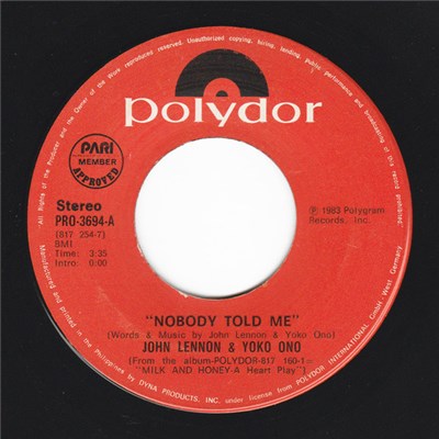 John Lennon & Yoko Ono - Nobody Told Me download mp3 flac