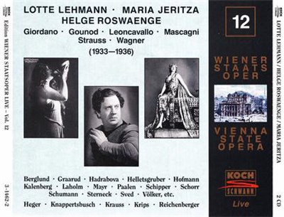 Orchester Der Wiener Staatsoper, Lotte Lehmann, Maria Jeritza, Helge Roswaenge - Edition Wiener Staatsoper Live Vol. 12 download mp3 flac