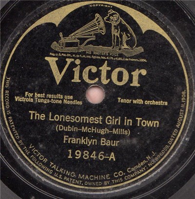 Franklyn Baur / Lewis James - The Lonesomest Girl In Town / Teach Me To Smile download mp3 flac
