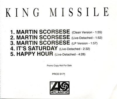 King Missile - Martin Scorsese (Clean Version) download mp3 flac