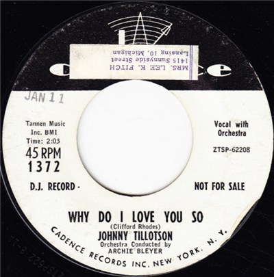 Johnny Tillotson - Why Do I Love You So download mp3 flac