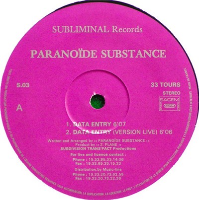 Paranoïde Substance - Data Entry download mp3 flac