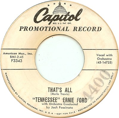 "Tennessee" Ernie Ford - That's All / Bright Lights And Blonde-Haired Women download mp3 flac