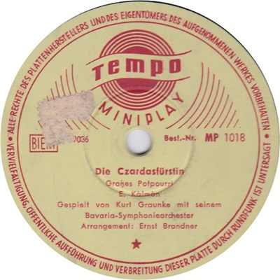 Kurt Graunke Mit Seinem Bavaria-Symphonieorchester - Die Czardasfürstin / Maske In Blau download mp3 flac