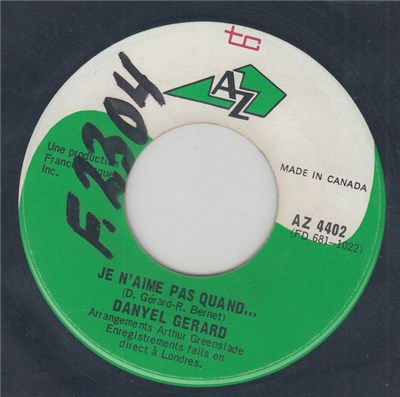 Danyel Gerard - Je N'Aime Pas Quand... download mp3 flac