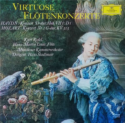 Haydn / Mozart - Kurt Redel, Hans-Martin Linde, Münchener Kammerorchester, Hans Stadlmair - Virtuose Flötenkonzerte (Konzert D-dur, Hob. VIIf: D1 / Konzert Nr.1 G-dur, KV 313) download mp3 flac