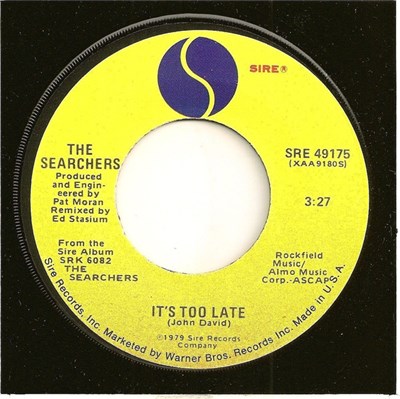 The Searchers - It's Too Late / Don't Hang On download mp3 flac