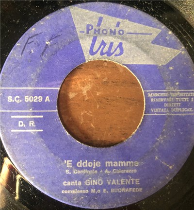 Gino Valente - 'E Ddoje Mamme / 'Nnammuratella 'E Tutt' 'E 'Ssere download mp3 flac